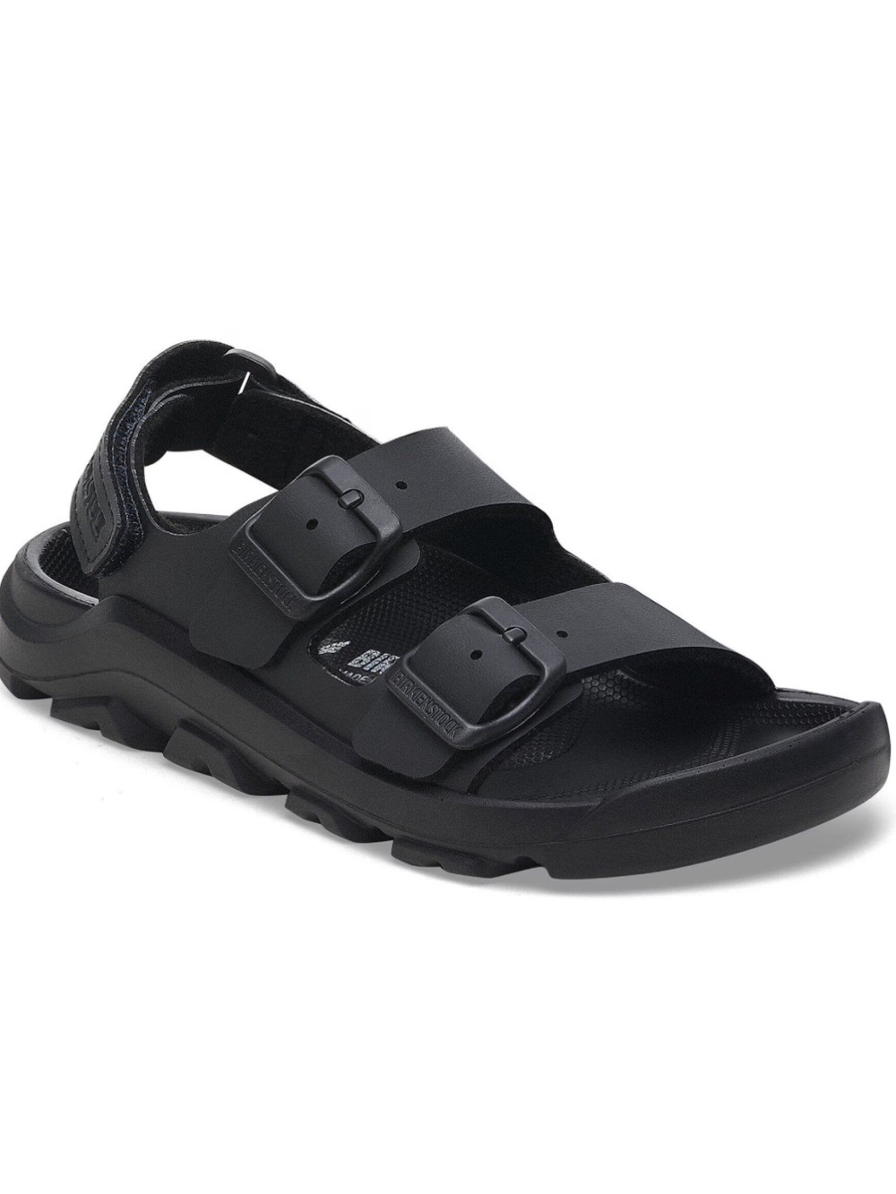 Birkenstock Mogami HL Birko-Flor black two strap sandals size 13 new kids unisex